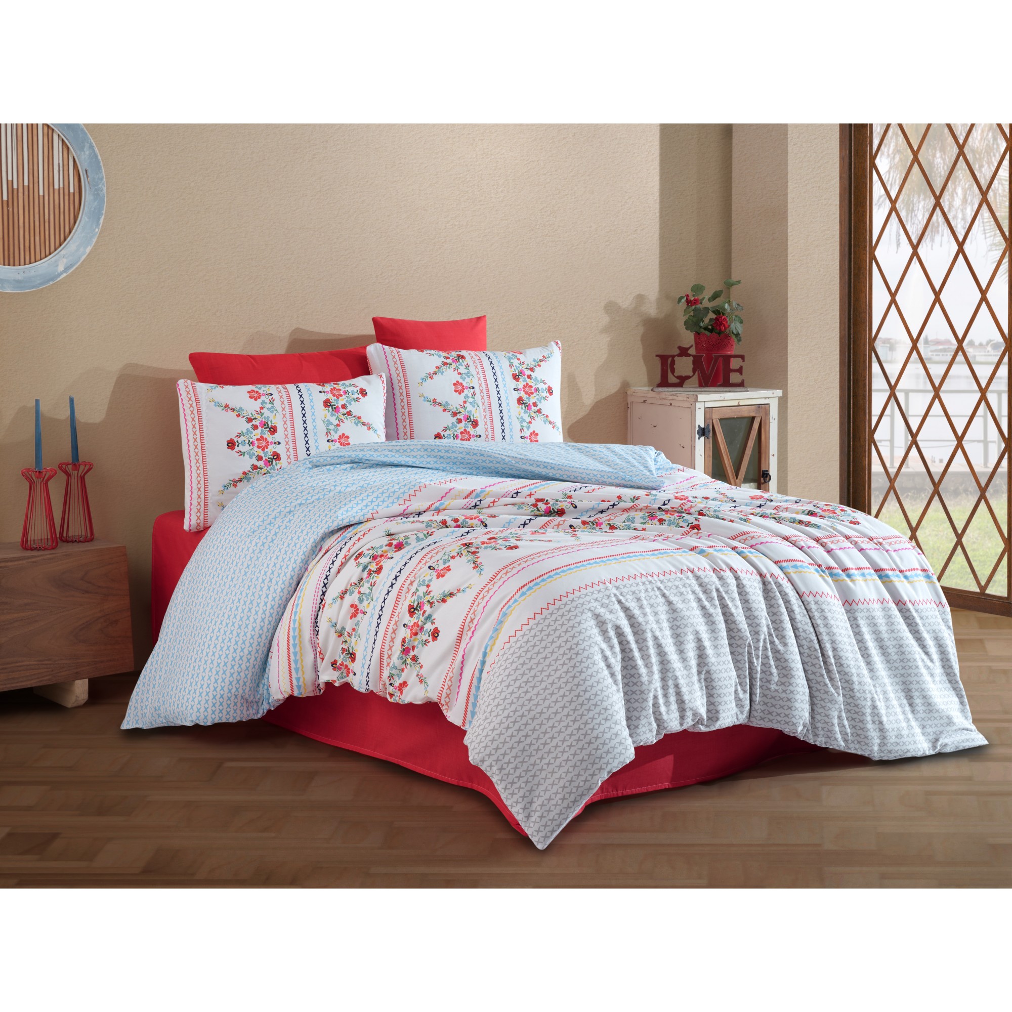 VELEV HOME BAYALLİ ÇİFT KİŞİLİK NEVRESİM TAKIMI VLVB-08