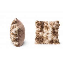 Peluş Tavşan Tüyü Silikon Dolgulu Kırlent-KAHVE..