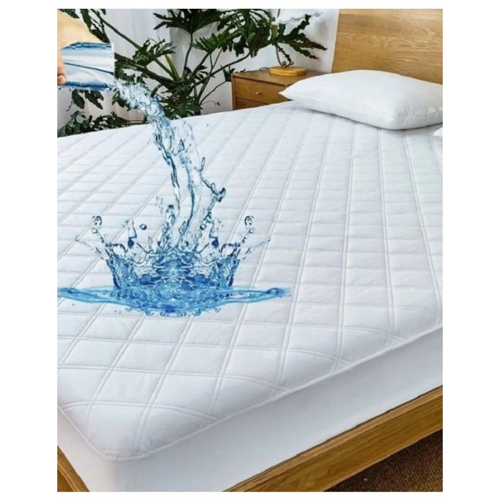 Kapitone Fitted Full Kenar Çift Kişilik Sıvı Geçirmez Alez