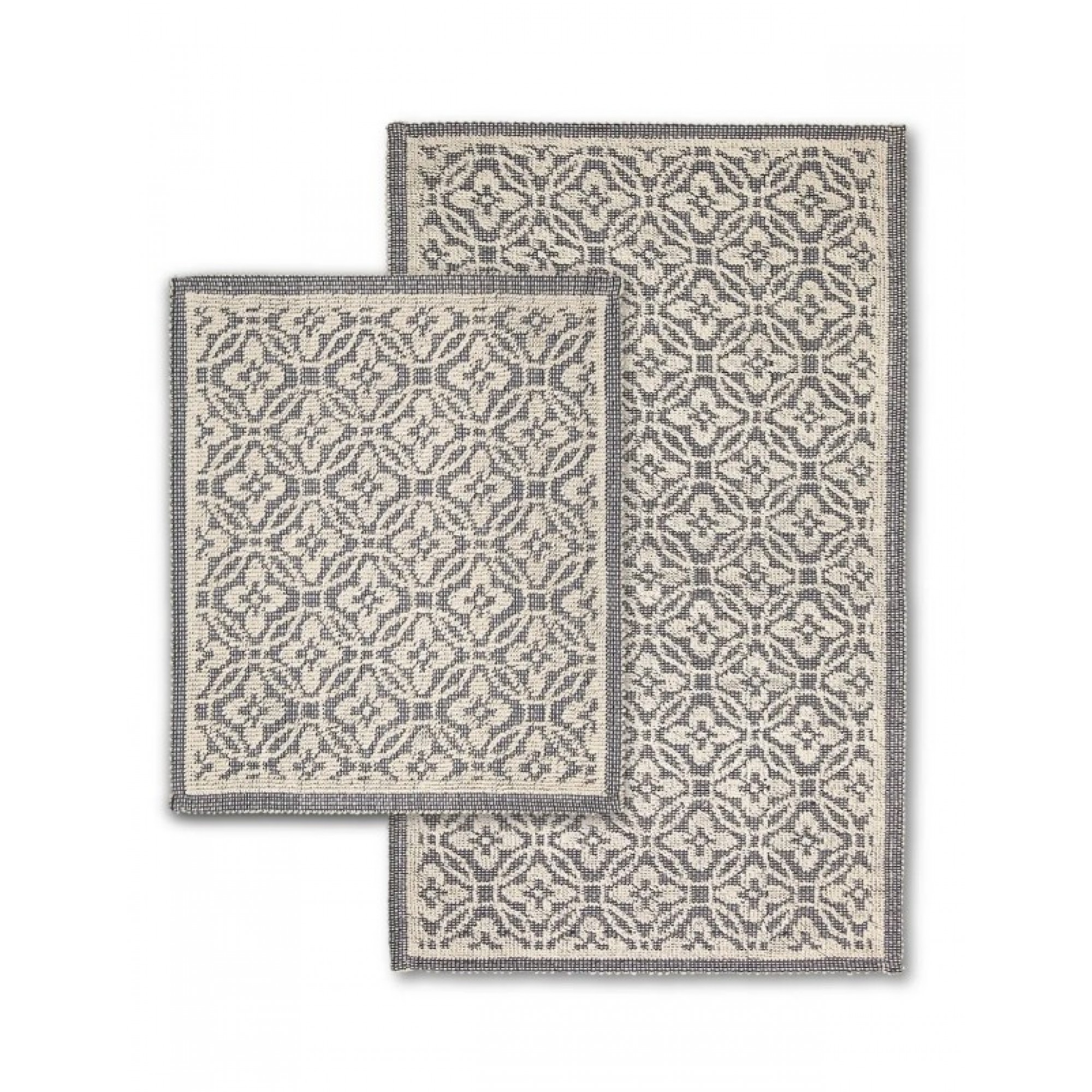 Doğal Pamuklu 2'li Banyo Paspas Seti 60x100 Kahve