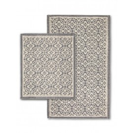 Doğal Pamuklu 2'li Banyo Paspas Seti 60x100 Kahve