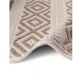 Doğal Pamuklu 2'li Banyo Paspas Seti 60x100 50x60 Cm - Kahve/Krem