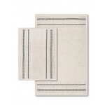 Doğal Pamuklu 2'li Banyo Paspas Seti 60x100 50x60 Cm - Ekru