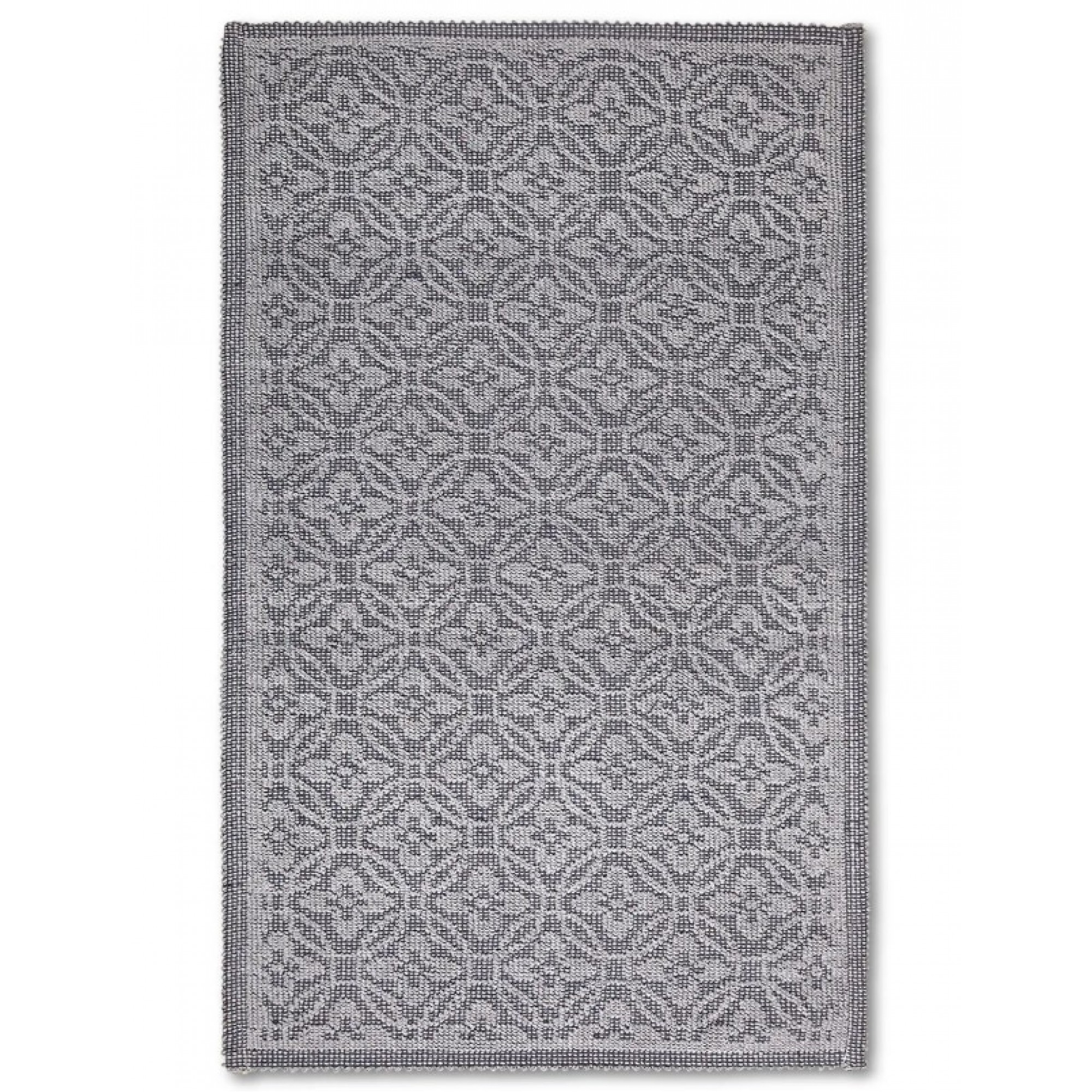 Doğal Pamuklu 2'li Banyo Paspas Seti 60x100 50x60 CM Gri