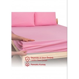 Tek Kişilik Stay Fit Serisi Lastikli Çarşaf- Gül Kurusu