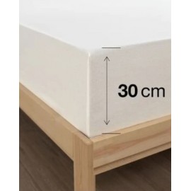 Çift Kişilik Soft Fit Serisi Lastikli Çarşaf- krem