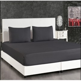 PAMUK SATEN LASTİKLİ ÇARŞAF PREMIUM ÇİFT KİŞİLİK FÜME