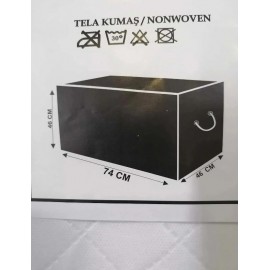 Mavi Maxi Boy Fermuarlı Kulplu Hurç