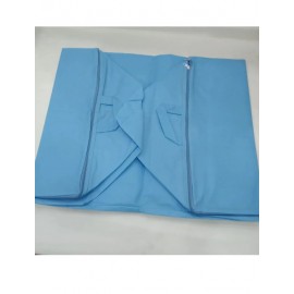 Mavi Maxi Boy Fermuarlı Kulplu Hurç