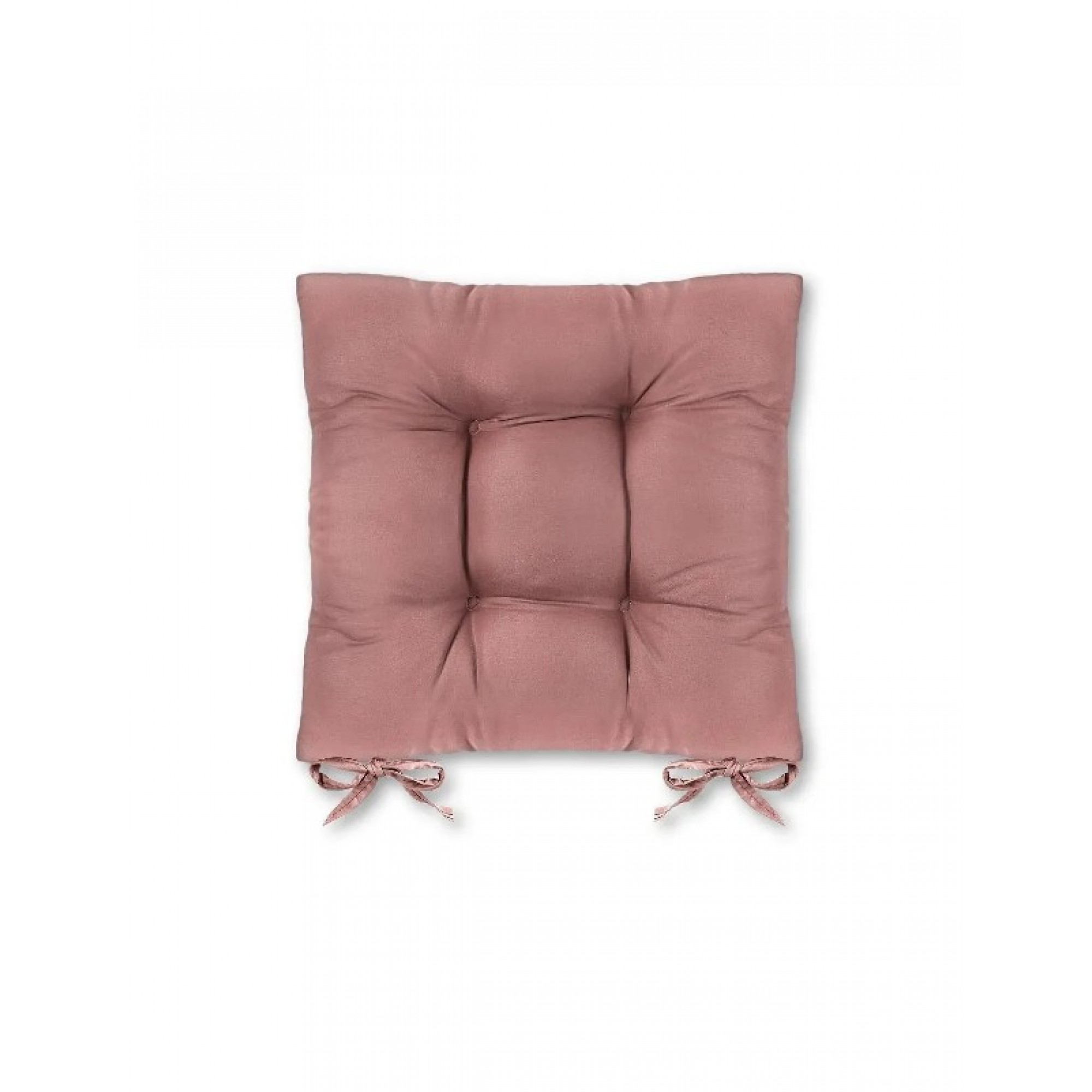 Puf Yumuşak Tabure Minderi 4 Puntolu 42x42 Cm Gül Kurusu