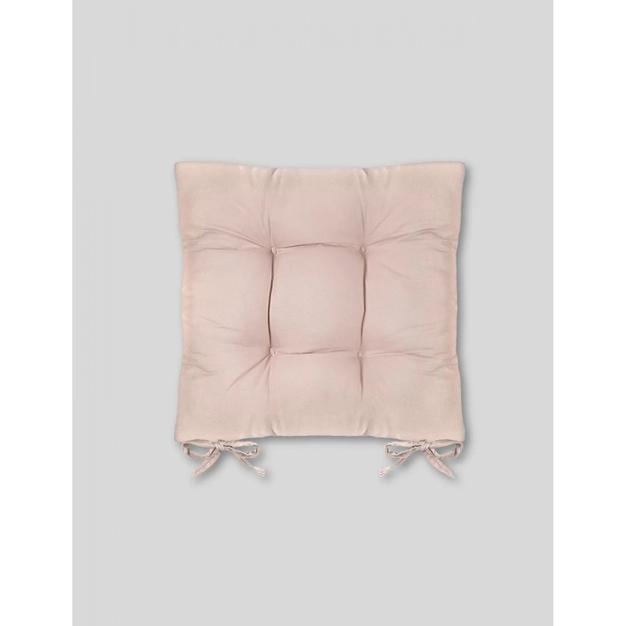 Puf Yumuşak Tabure Minderi 4 Kapitoneli 42x42 Cm Pudra