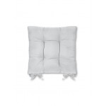 Puf Yumuşak Tabure Minderi 4 Kapitoneli 42x42 Cm Gri