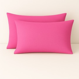 2'li Koyu Pembe Elysia Serisi Yastık Kılıfı