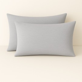 2'li Gri Elysia Serisi Yastık Kılıfı